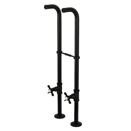 Kingston Brass Freestanding Supply Line Package, Matte Black CC266S0BEX